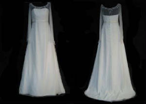 Wedding Gown with short train #2045-143