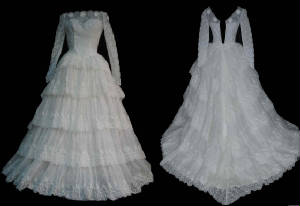Cotton Vintage bridal gown from '60's #VG1047-154