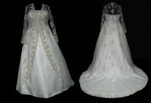 Simply Elegant 2 Piece Bridal Wedding Gown PS82-26