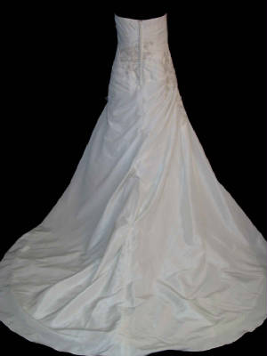 Fit n Flare Bridal Wedding Gown #9090 gown back