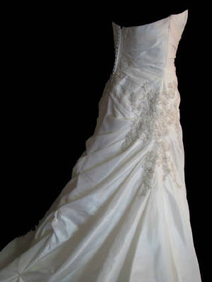 Fit n Flare Bridal Wedding Gown #9090 side jpg