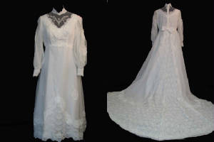 Vintage gown with veil and headpiece VGH3093-320