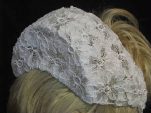 vintage lace cap veil back view #22 back jpg