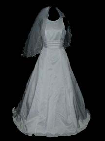  Used Bridal Gown With Veil #12-151