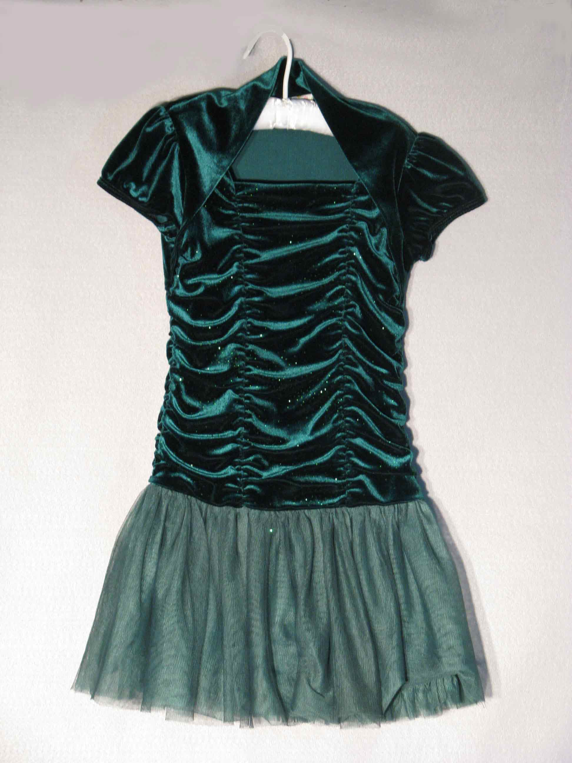 green special occasion girl's dress.WFG319-18